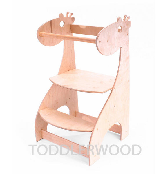 Helper tower, Giraffe Helper, Toddler Step Stool, Kitchen Helper, Kitchen Stool, Kids Stool, Montessori learning stool