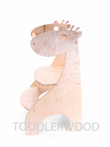 Helper tower, Giraffe Helper, Toddler Step Stool, Kitchen Helper, Kitchen Stool, Kids Stool, Montessori learning stool
