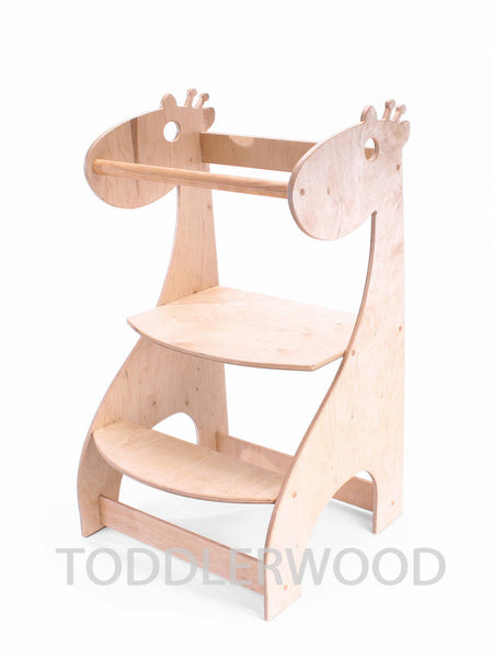 Helper tower, Giraffe Helper, Toddler Step Stool, Kitchen Helper, Kitchen Stool, Kids Stool, Montessori learning stool