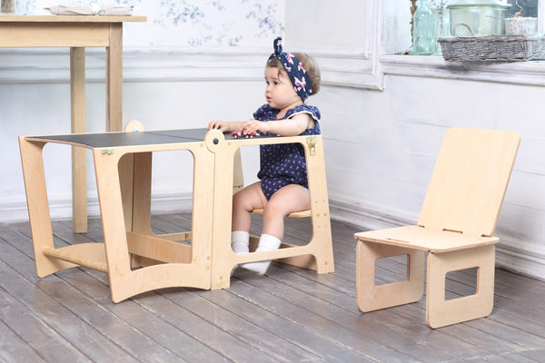 Little helper tower, Toddler Step Stool, Kitchen Helper, Montessori learning stool, chair all-in-one, highchair,  feeding chair, Table
